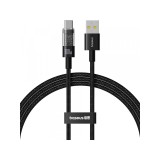 Cablu Date si Incarcare USB-A - USB-C Baseus Gem 100W 1m Negru P10373002111-00