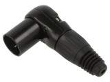 Mufă XLR 4 pini unghi 90&deg; neagră RAMP