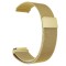 Curea metalica compatibila Garmin Venu 2, Milanese Loop, telescoape Quick Release, 22mm, Auriu