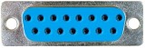 Conector DB15, mama, lipire, pe cablu - 124015