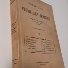 Carte veche 1937 Lascar Davidoglu Repertoriu de formulare juridice