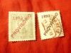 2 Timbre Portugalia 1893 Rege Carlos I 10r si 20r ,stampilat, supratipar 1893 si
