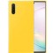 Husa silicon antisoc cu microfibra in interior Samsung Galaxy Note 10 , Galben