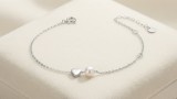Cumpara ieftin Bratara din Argint Heart Pearl Minimalist Grace