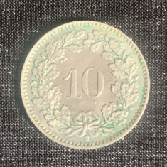 Moneda 10 rappen 1960 Elvetia