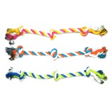 Jucarie franghie &amp; 3 noduri mix color 45 cm