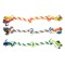 Jucarie franghie &amp; 3 noduri mix color 45 cm