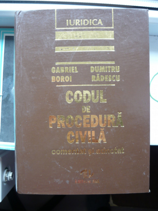 BOROI / RADESCU - CODUL DE PROCEDURA CIVILA - comentat si adnotat - 1996