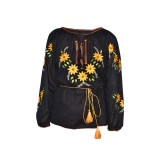 Bluza tip ie traditionala dama IM1, marime S, negru