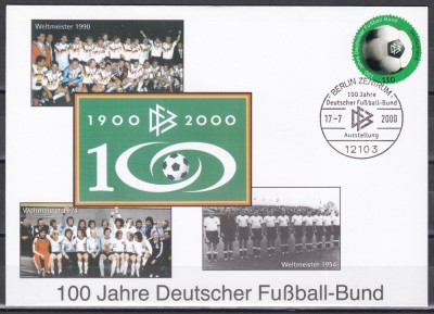 Germania 2000 - Centenarul Uniunii Germane de Fotbal, FDC foto
