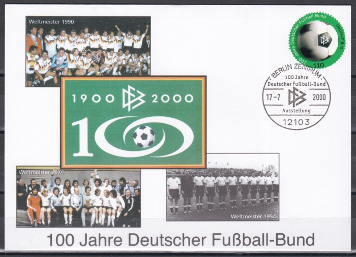 Germania 2000 - Centenarul Uniunii Germane de Fotbal, FDC