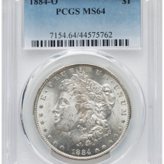 "Morgan Dollar" USA moneda colectie certificata PCGS MS64