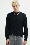 HUGO pulover de bumbac culoarea negru, light