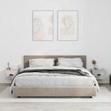 Noptiere de perete, 2 buc., gri beton, 41,5x36x28 cm