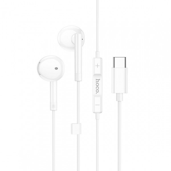 Handsfree USB-C HOCO M95, Alb