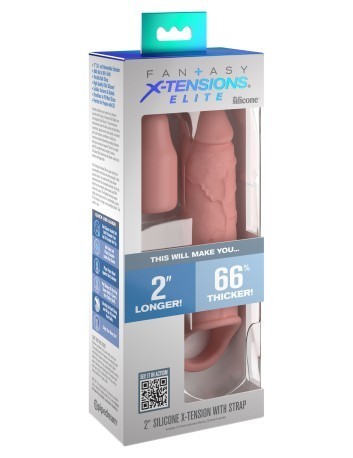 Dildo 6&quot; Extension with Strap, Light