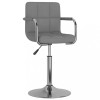 VidaXL Scaun de bucătărie, gri deschis, material textil
