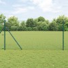 Set de St&acirc;lpi de Gard Verde 1 x 10 m Oțel Galvanizat