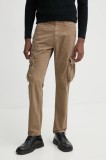 Superdry pantaloni barbati, culoarea bej, cu fason cargo, M7011132A-9VF