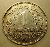 F.465 GERMANIA 1 REICHSMARK 1938 G RARA