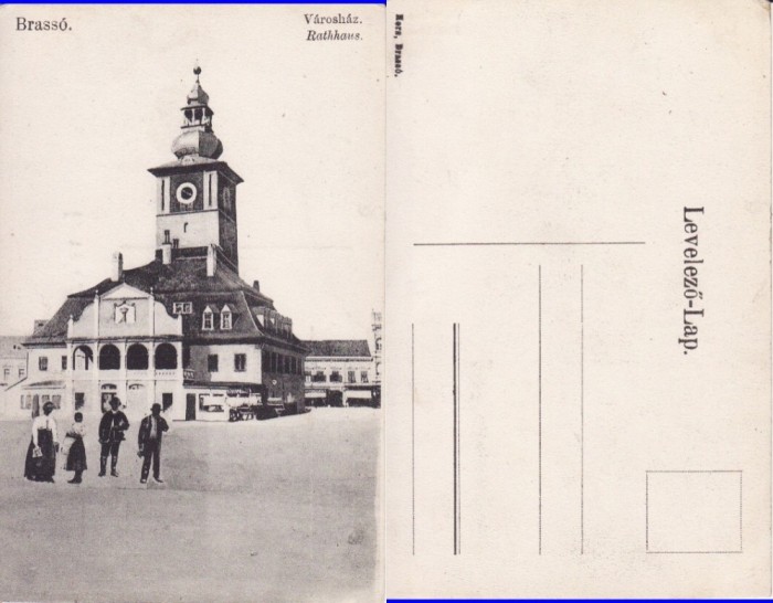 Brasov - Primaria, piata - animata, rara
