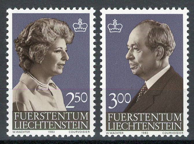 Liechtenstein 1983 828/29 MNH nestampilat - Printul Franz Josef si printesa Gina