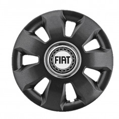 Set 4 Capace Roti pentru Fiat, model Ares Black, R16