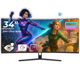 Monitor LED Gaming Curbat 34 inch OptimX MT34J, Ultra Wide Quad HD 3440 x 1440 2K, 100Hz, 2x HDMI, 2x DisplayPort, Slim, No Frame NewTechnology Media