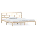 Cumpara ieftin Cadru de pat, 140x190 cm, lemn masiv de pin
