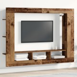VidaXL Dulap TV montat pe perete, lemn vechi, 152x22x113 cm