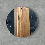 Tocator de bucatarie SanDonna 938 Negru, rotund, 30 x 30 cm