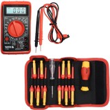 Yato YT-73080 + YT-28290 - Multimetru digital universal + Set surubelnite cu profil PH si plat 12 bucati izolatie 1000 V
