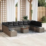 vidaXL Set de canapele pentru grădină 11 pcs Gri