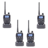 Kit 4 statii radio portabile PNI PMR R45 PRO 446MHz, 0.5W, 99 canale programabile, 16 PMR si tonuri 38 CTCSS si 104 DCS, Squelch