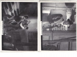Bnk foto - Un comisar acuza - lot 10 fotografii panou afisaj - 24x18 cm, Alb-Negru, Romania de la 1950