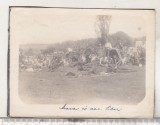 Bnk foto Militari romani luand masa- anii `20, Alb-Negru, Romania 1900 - 1950, Militar