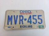 Ohio Inmatriculare USA original, decor de perete