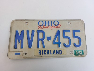 Ohio Inmatriculare USA original, decor de perete foto