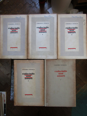 Zaharia Stancu - Radacinile sunt amare 5 volume (1958, prima editie) foto