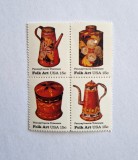 SUA Statele Unite ale Americii bloc de 4 val. MNH 1979 timbru Arta Populara, Nestampilat