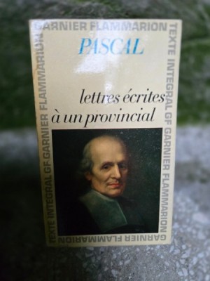 Lettres ecrites a un Provincial - Blaise Pascal foto