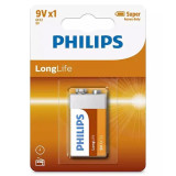 Baterie Philips 9V 6F22 Longlife B1 Blister Philips, Oem