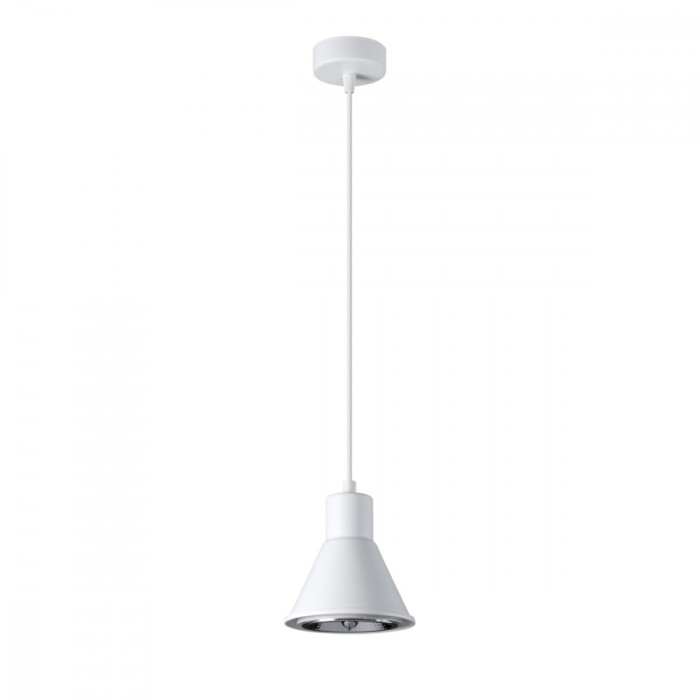 Lampă Suspendată Tazila Alb Oțel 1 Bec Cu Design Modern De Interior
