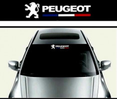 Sticker parasolar auto PEUGEOT (126 x 16cm) foto