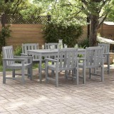 vidaXL Set de 6 scaune de grădină , gri deschis, 65.5x55.5x88 cm, din HDPE
