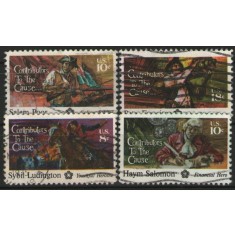 Statele Unite 1975 - Independenta, Colaboratori la Cauză, serie stampilata