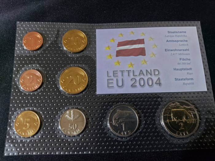 Seria completata monede - Letonia , 8 monede 1992-2000