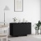 vidaXL Bufet Negru Negru Lemn prelucrat 120 x 41 x 75 cm Bufet Negru