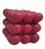 Cumpara ieftin Lumanare Parfumata Cub cu Inimi , Cadou Romantic Handmade