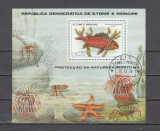 A10 ZZC 37 - Colita foarte veche - Sao Tome e Principe - pesti - bloc, Fauna, Stampilat